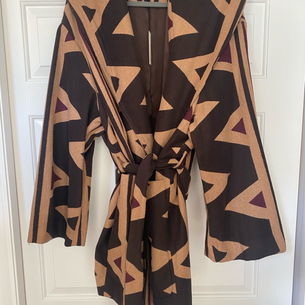 Banana Republic Brown and Tan Geometric Jacket